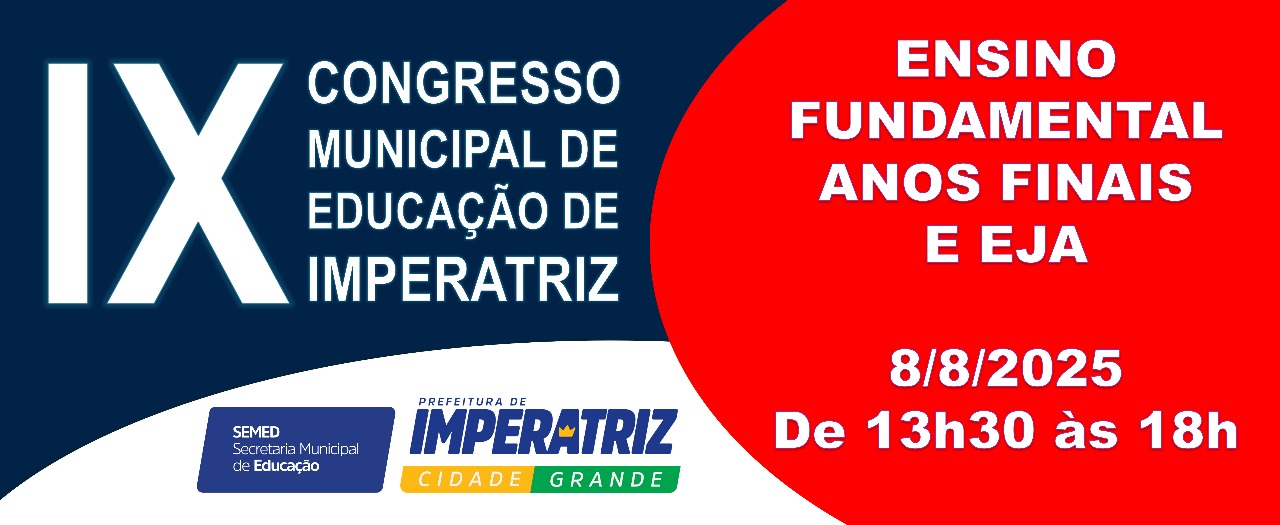 IX CONGRESSO MUNICIPAL DE EDUCAÇÃO (ANOS FINAIS E EJA 08/08/2025 DAS 13H30 ÀS 18H) Logo